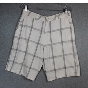 O'NEILL Men's‎ White/Gray Plaid Casual Shorts Size 32
